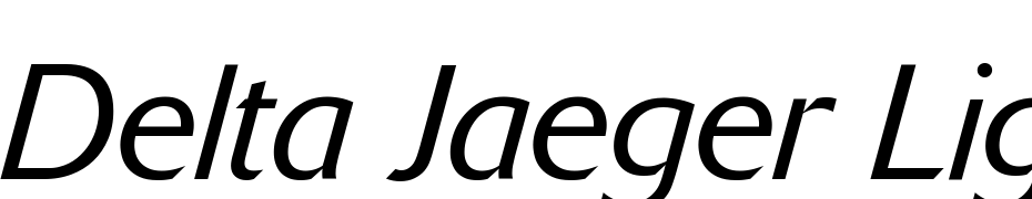 Delta Jaeger Light Italic Font Download Free